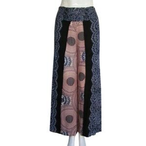 HAREM Pants, S/M, Open leg, Elastic Waist, Rayon, No brand, Pink/Blue